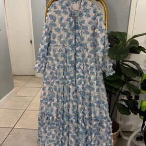 Dainty Jewells Light Blue and White Dress with Pink Logo Tag